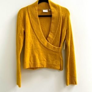 NWT cit:twa by Anthropologie Crossover Gold / Mustard Top
